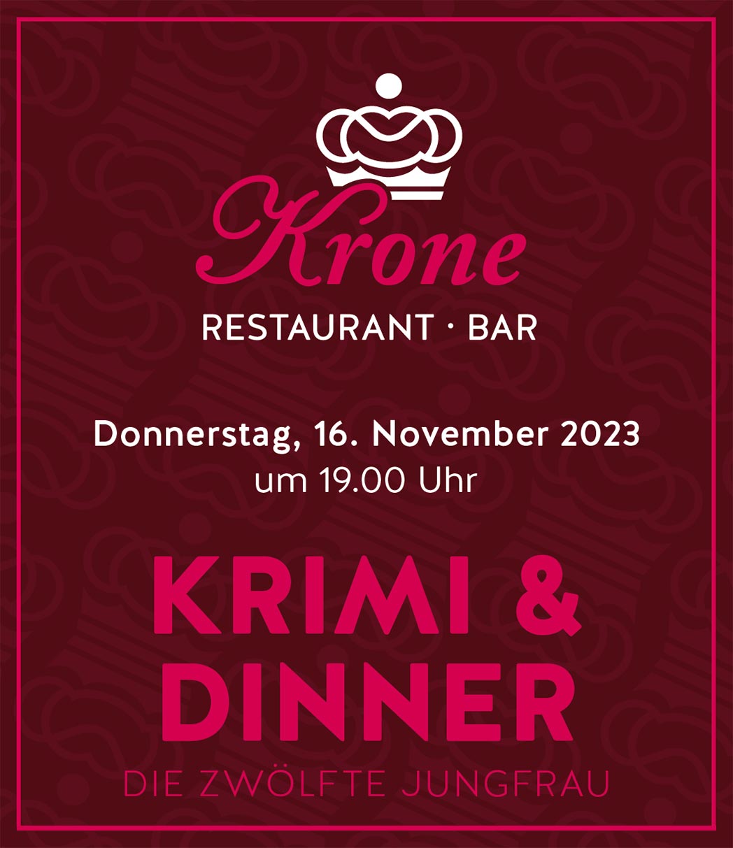 Krimi & Dinner Autorenlesung in Alpnach 16.November 23